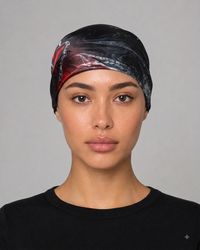 Gothic Butterfly Satin Head Scarf