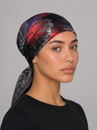 Gothic Butterfly Satin Head Scarf