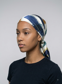 Abstract Brushstroke Satin Head Scarf