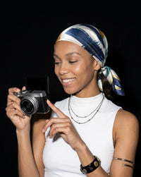 Abstract Brushstroke Satin Head Scarf