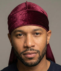Plum Purple Velvet Durag velvet durag by Double R Rags