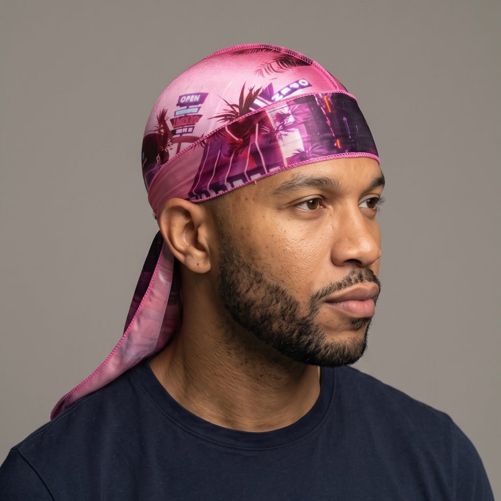 Pink Vice City Silk Durag