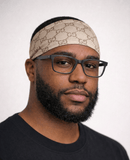Beige GG Designer Headband - Double R Rags