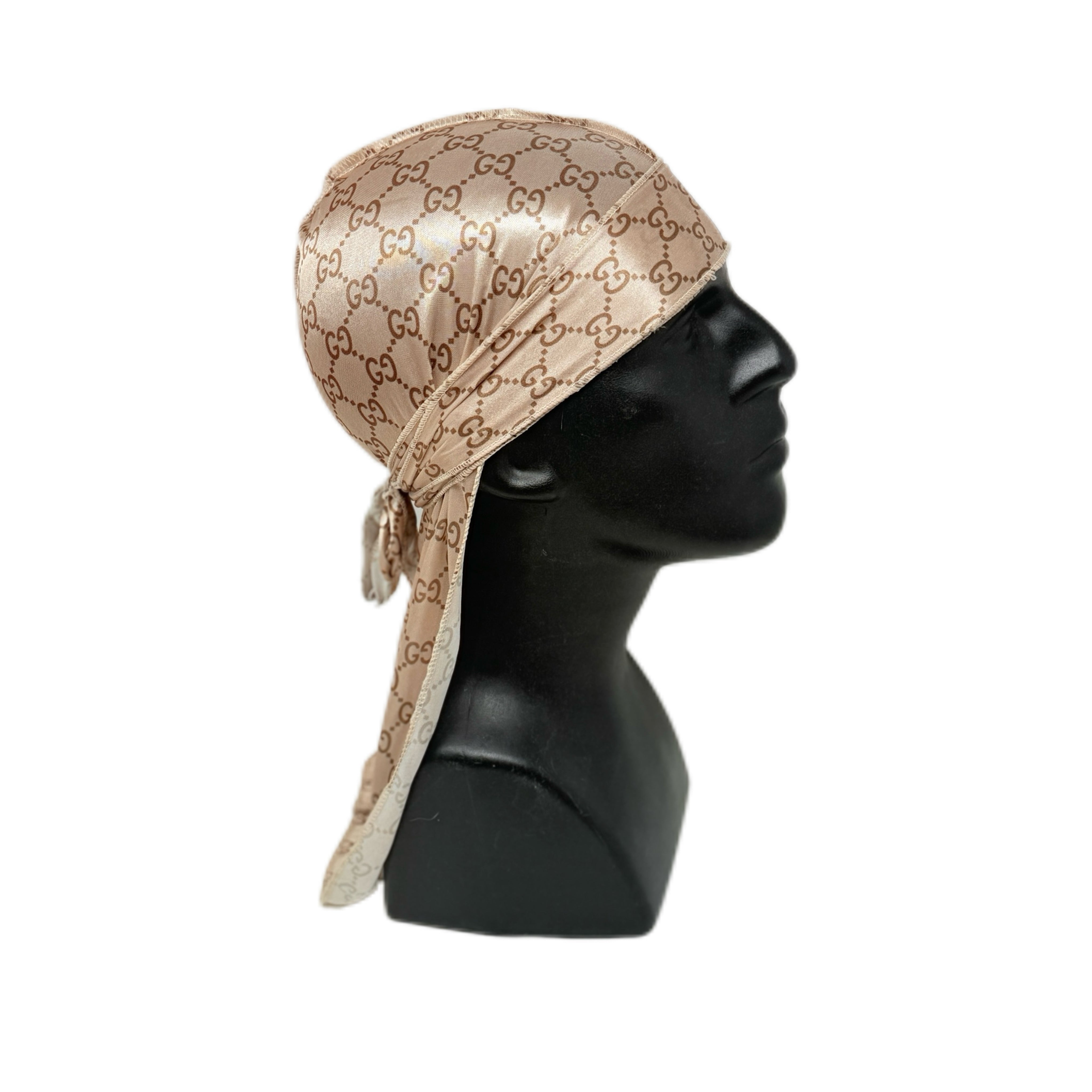 Beige GG Luxurious Silk Durag