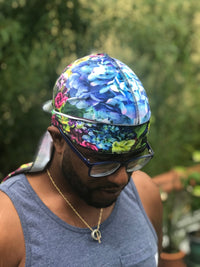 Black Double R Floral Velvet Durag - Double R Rags