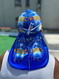 Blue Designer Velvet Durag - Double R Rags