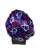 Blue GG Designer Satin Bonnet - Double R Rags