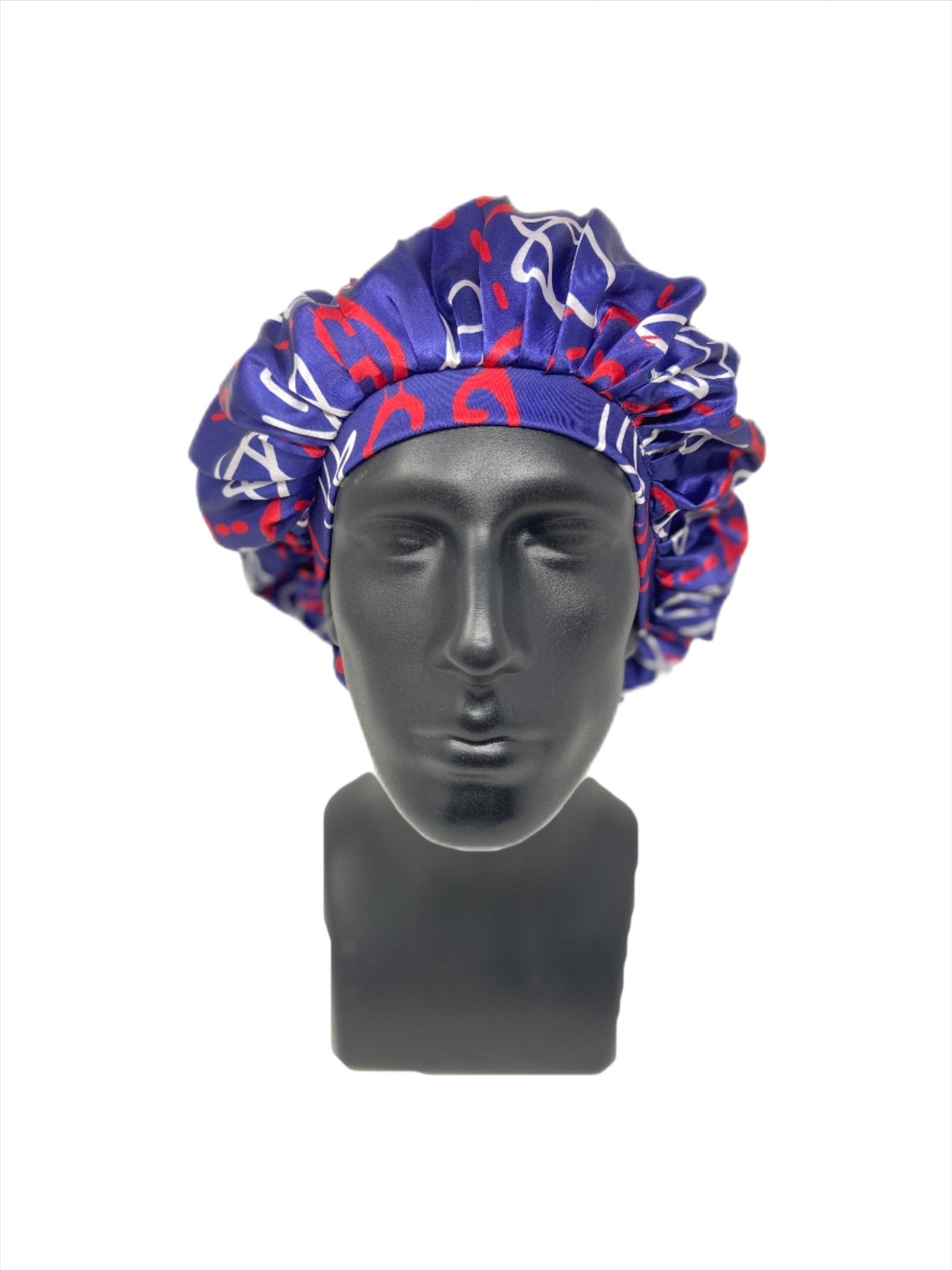 Blue GG Designer Satin Bonnet