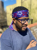 Blue GG Head Wrap - Double R Rags