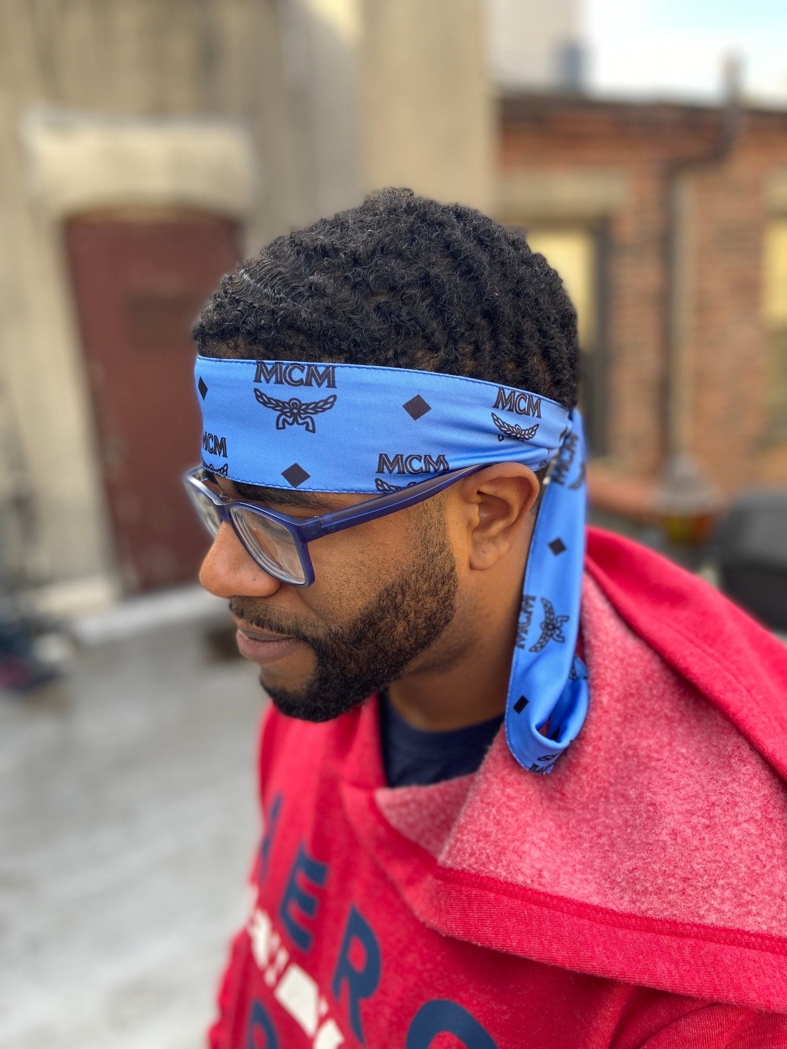 Blue McM Head Wrap