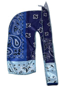 Blue Paisley Designer Silk Durag - Double R Rags