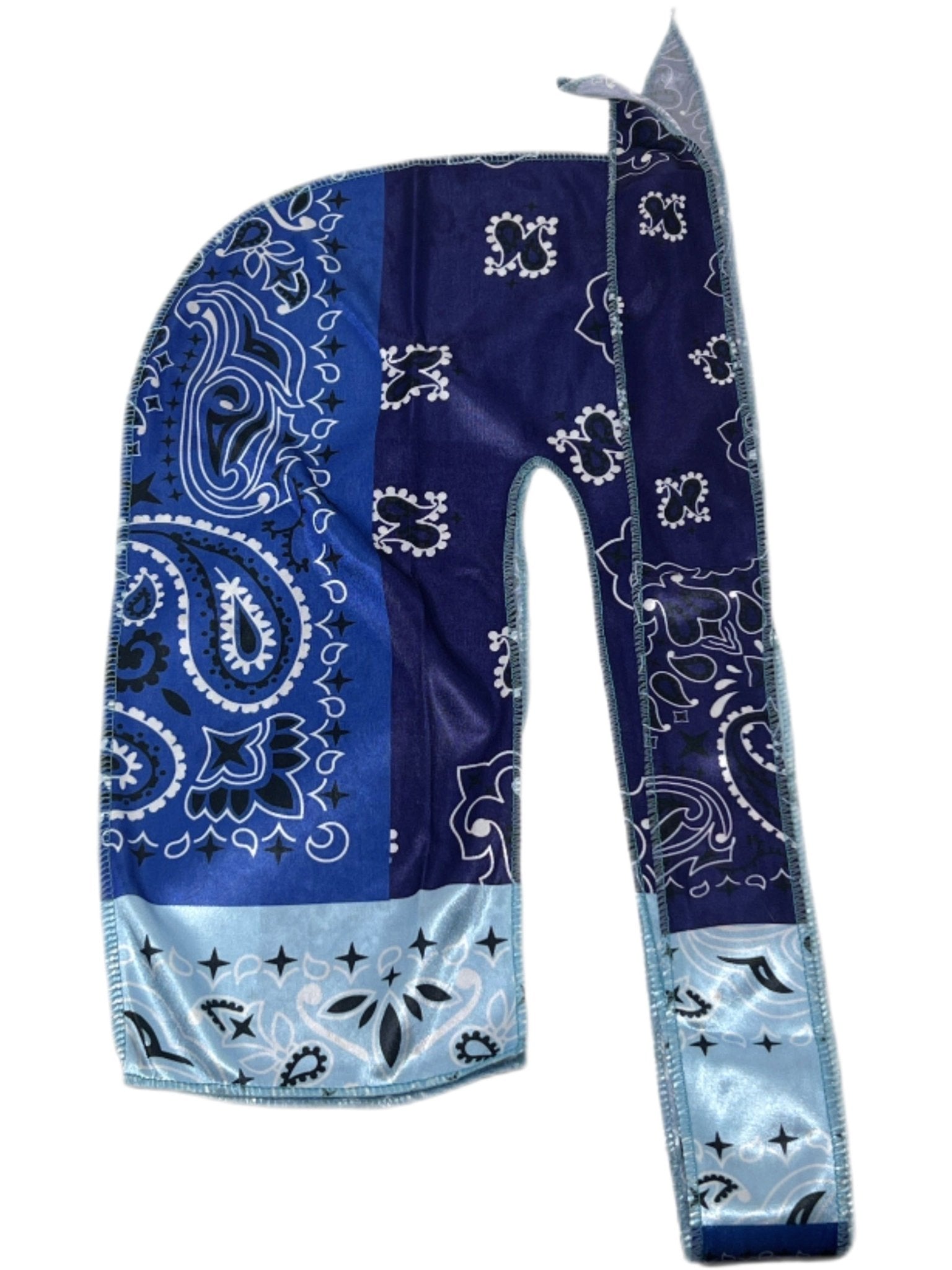 Blue Paisley Designer Silk Durag