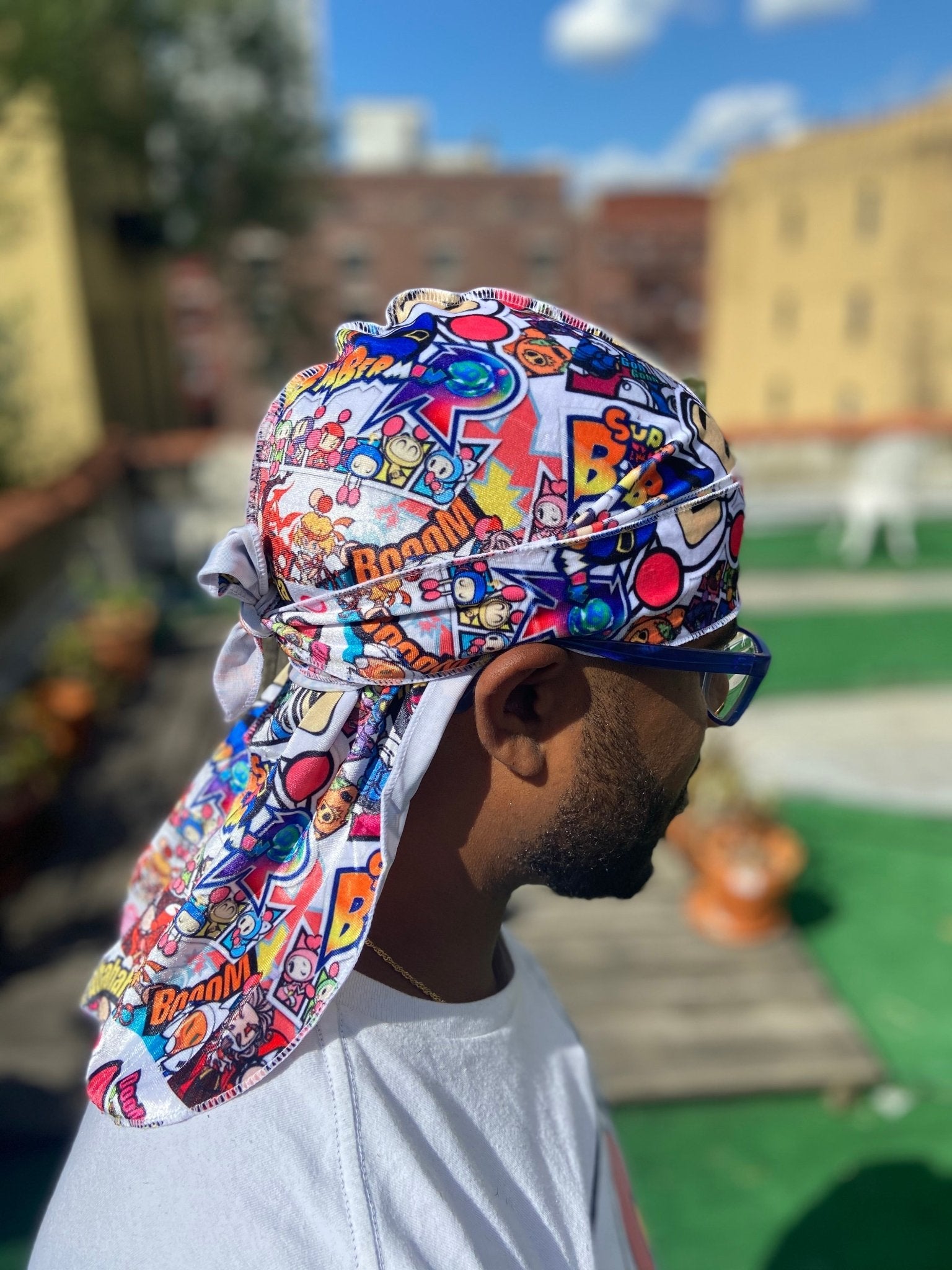 Bomberman Velvet Durag - Double R Rags