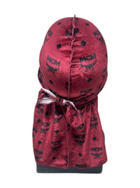 Burgundy McM Designer Velvet Durag - Double R Rags