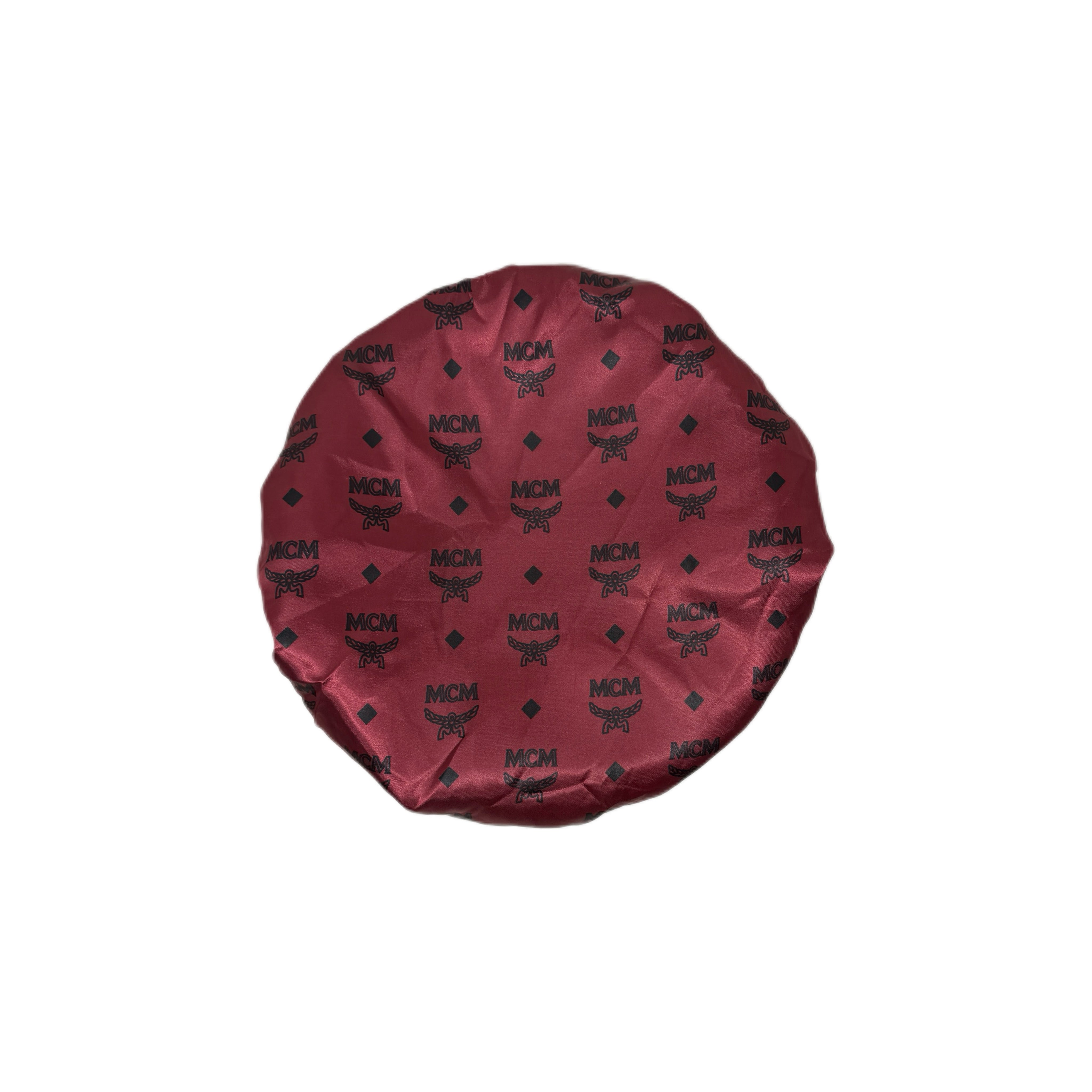 Burgundy MCM Silk Bonnet - Double R Rags