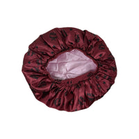Burgundy MCM Silk Bonnet - Double R Rags