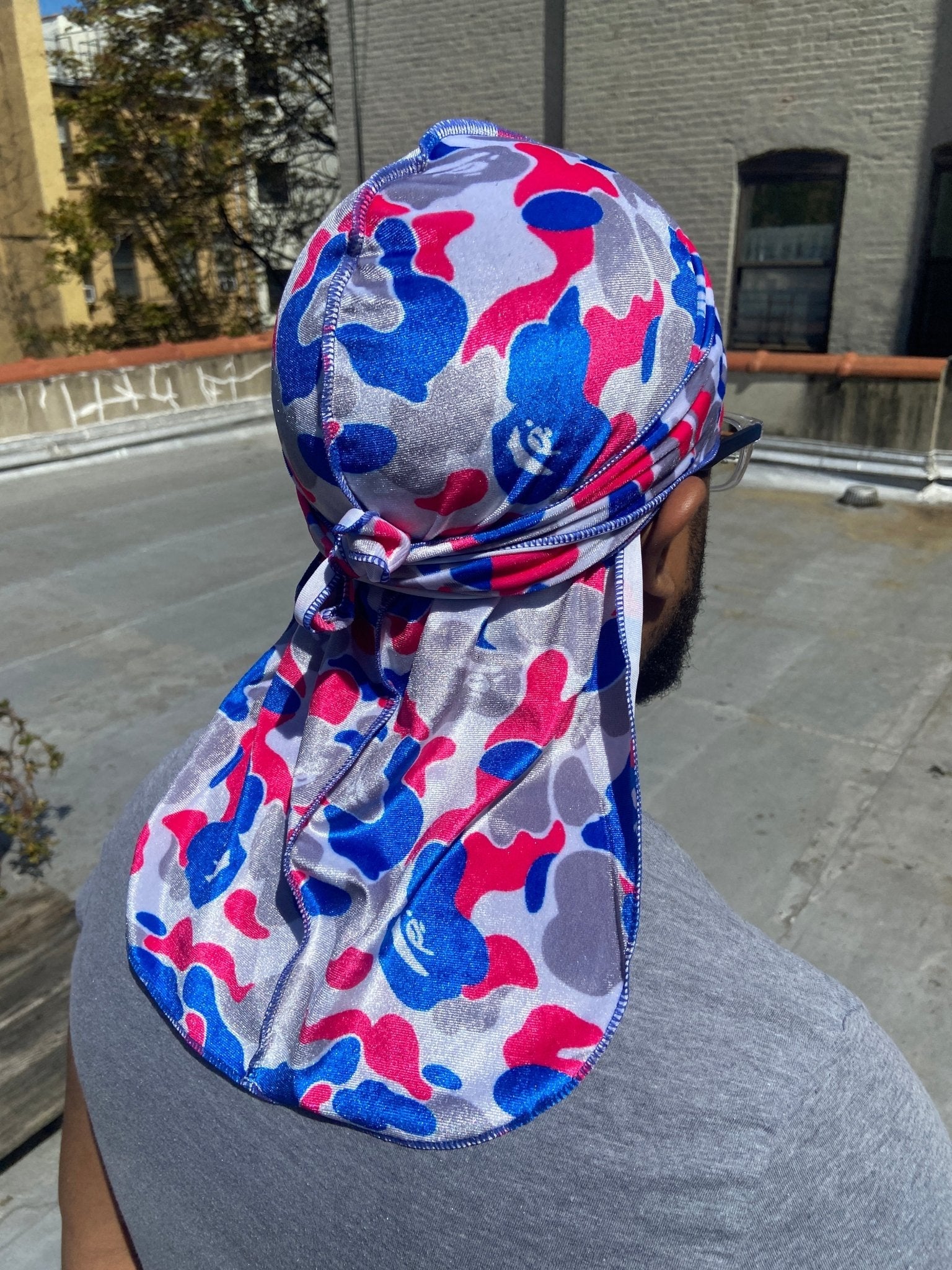 Camo Designer Velvet Durag - Double R Rags