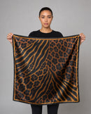 Animal Print Satin Head Scarf