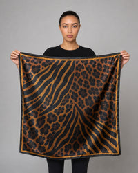 Animal Print Satin Head Scarf