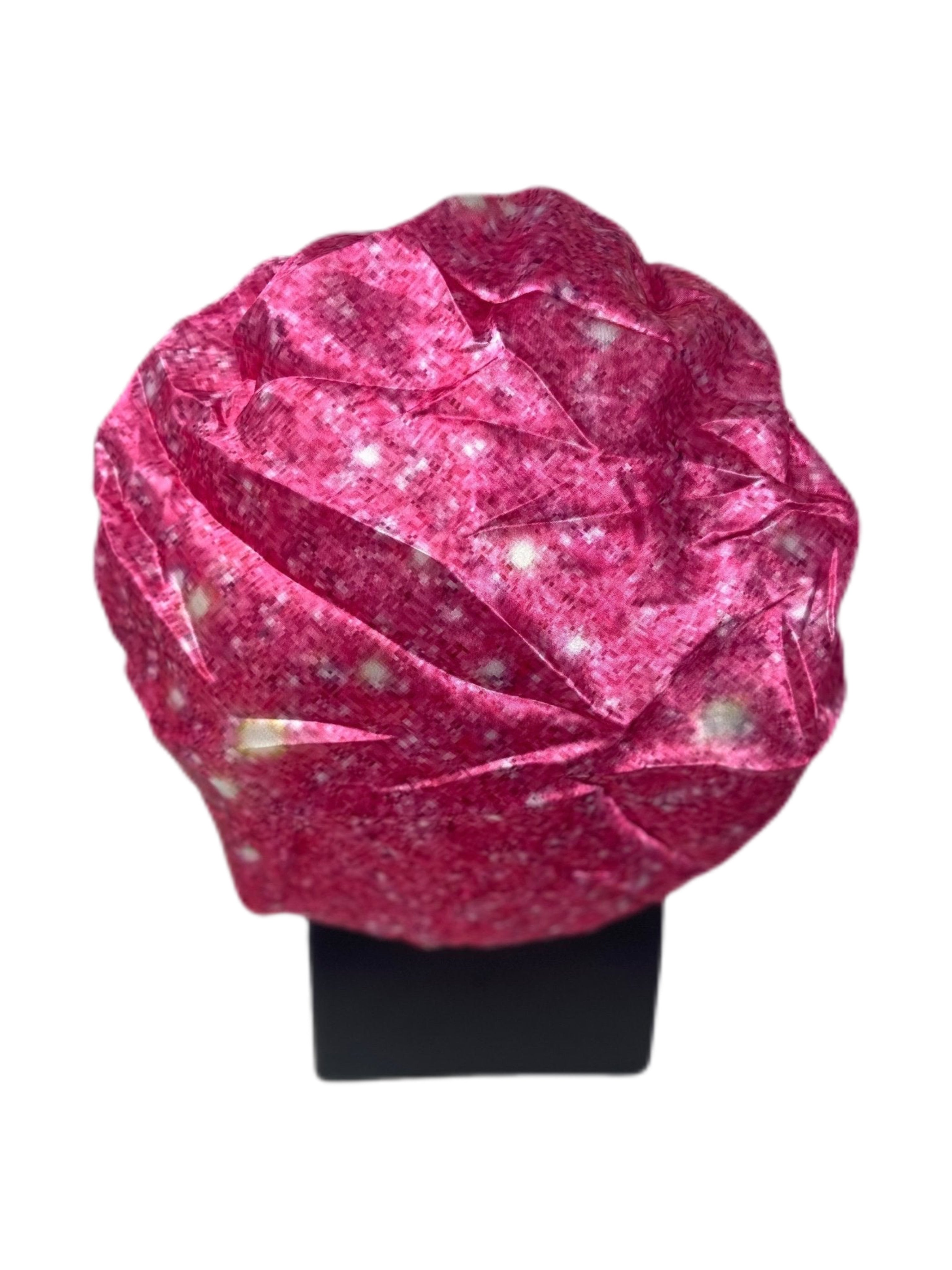 Crushed Pink Silk Bonnet - Double R Rags