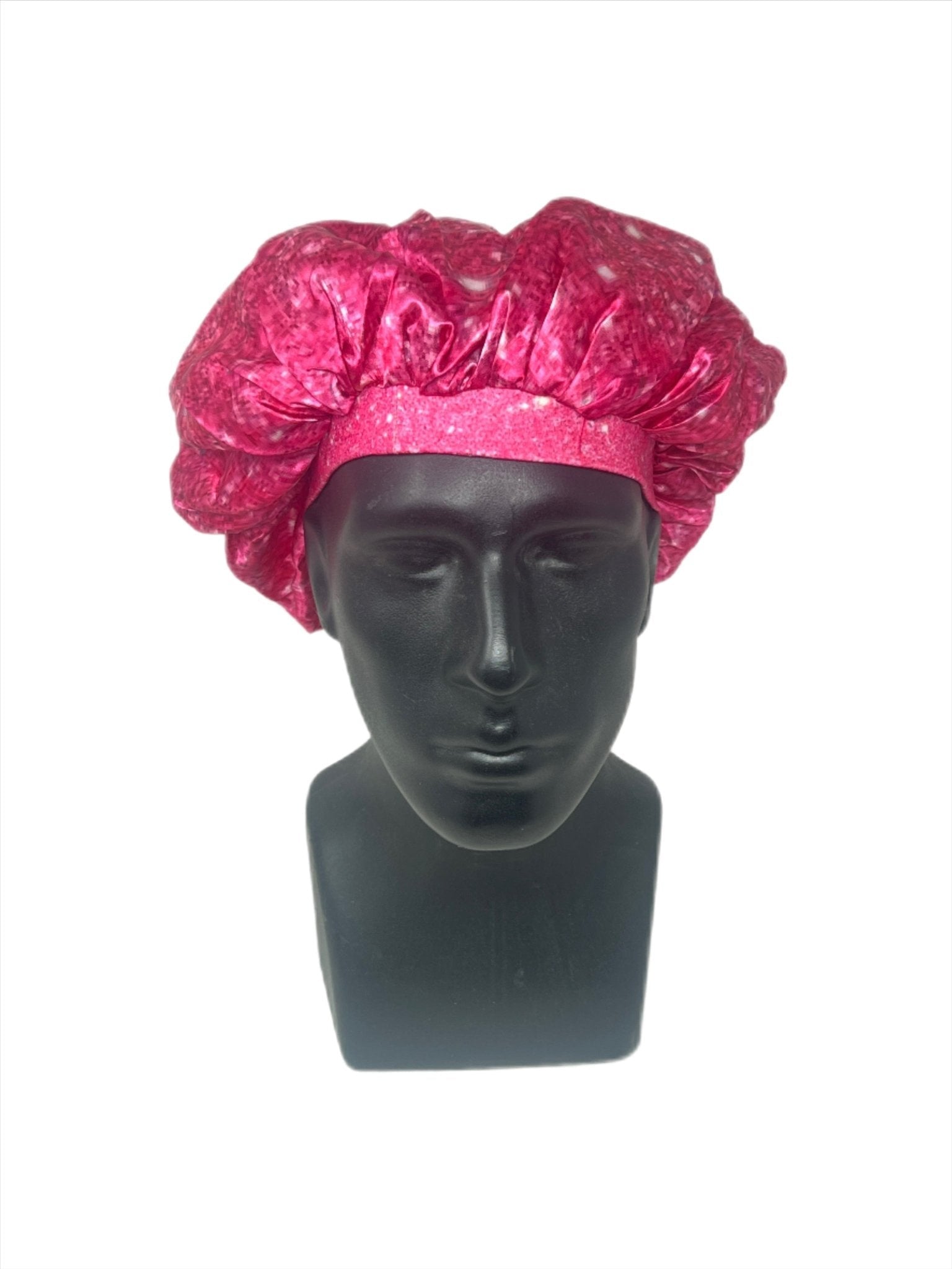 Crushed Pink Silk Bonnet