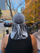 Dark Grey Velvet Durag - Double R Rags