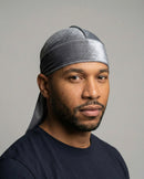 Dark Grey Velvet Durag - Double R Rags