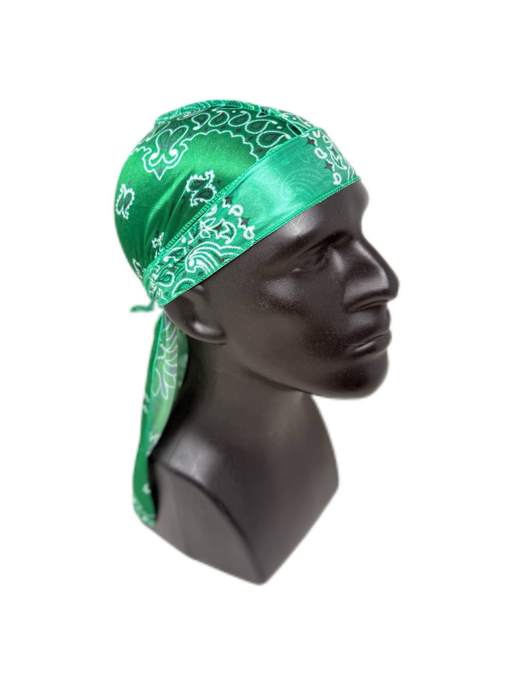 Emerald Paisley Silk Durag - Double R Rags