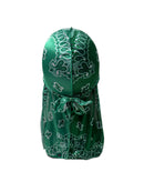 Emerald Paisley Silk Durag - Double R Rags