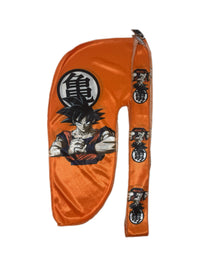 Goku Orange Silk Durag - Double R Rags