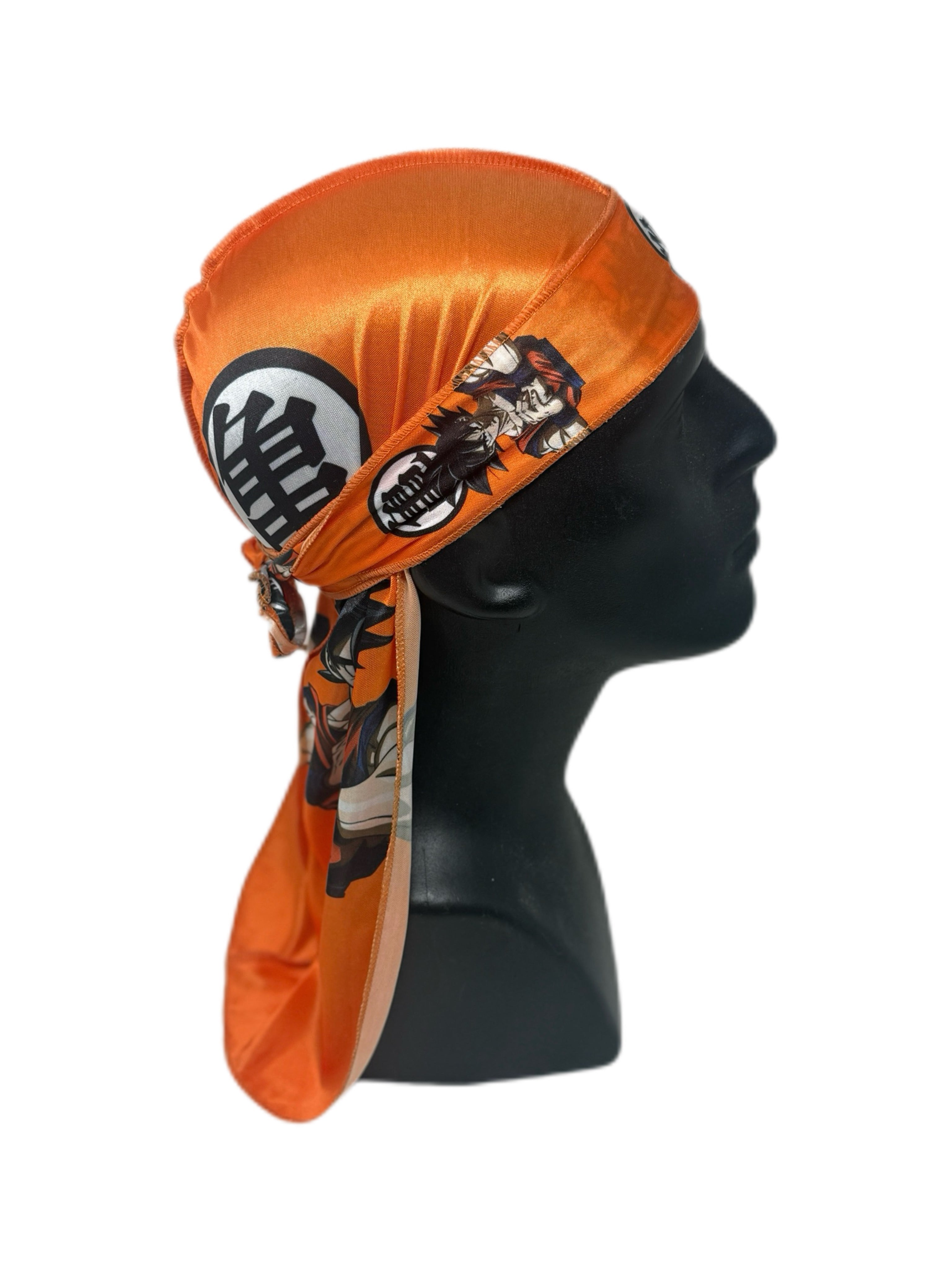 Goku Orange Silk Durag - Double R Rags