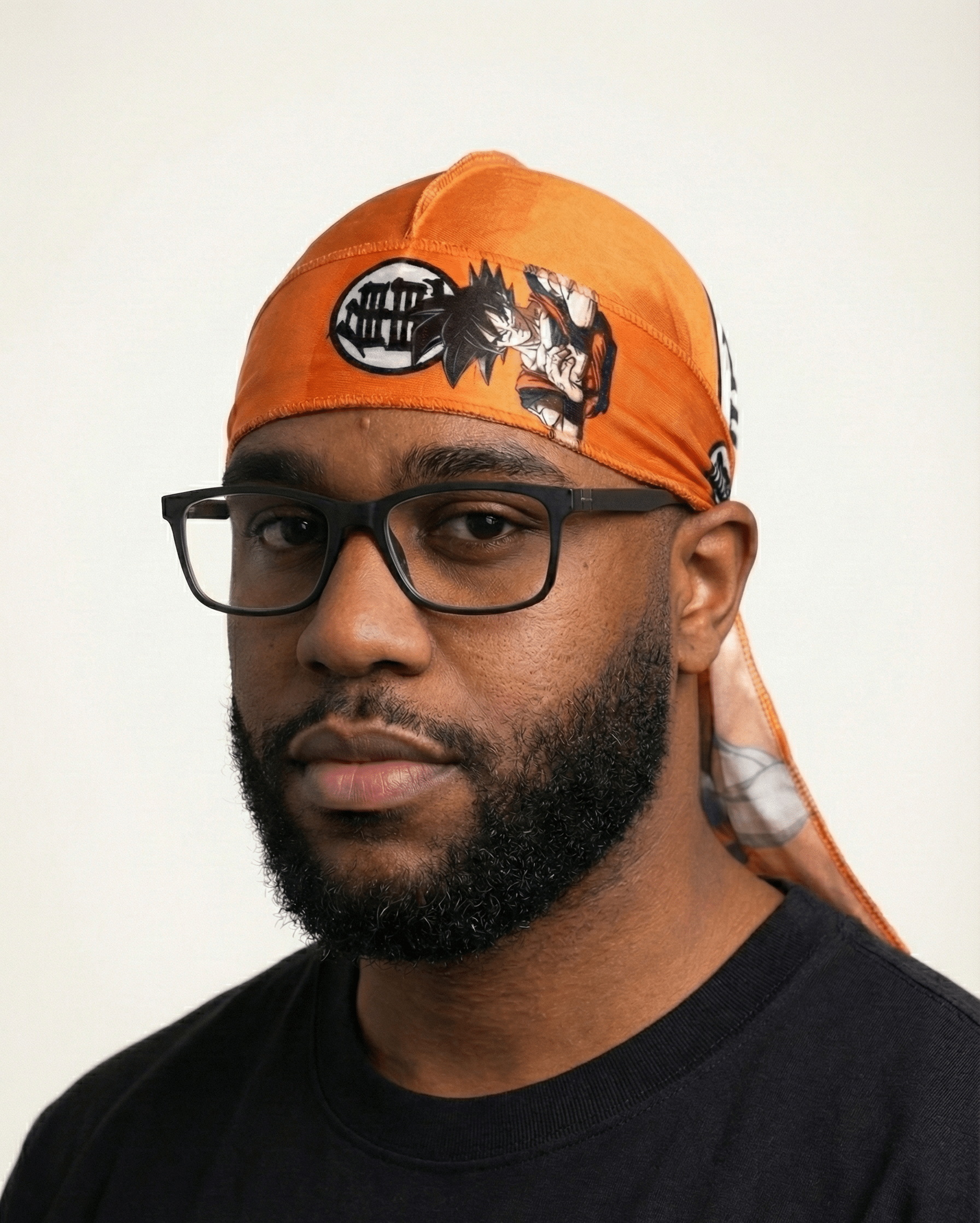 Goku Orange Silk Durag - Double R Rags