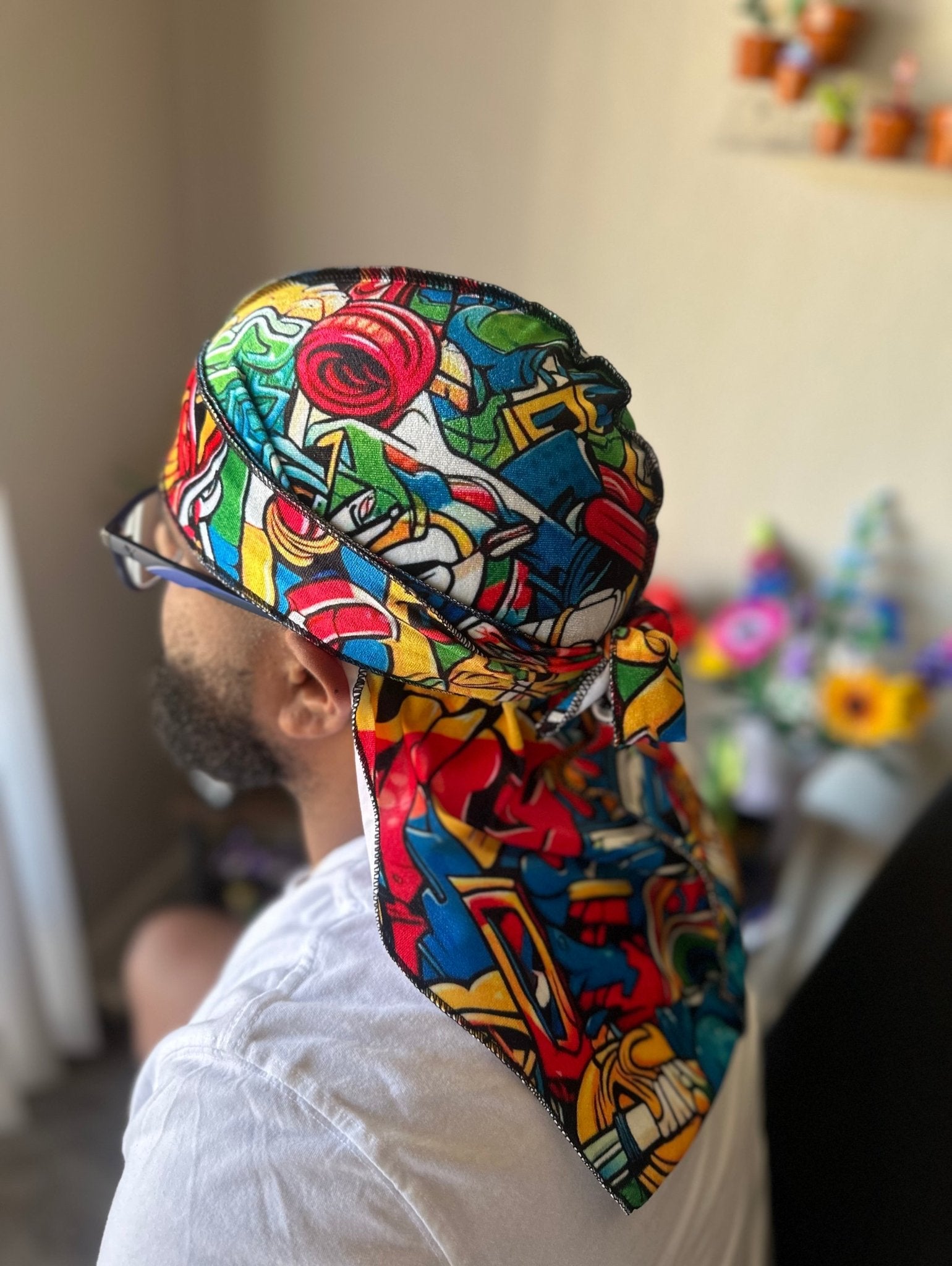 Graffiti Velvet Durag - Double R Rags