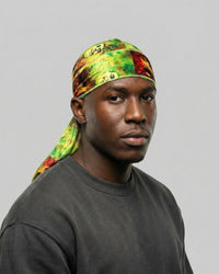 Green “Marley” Velvet Durag - Double R Rags