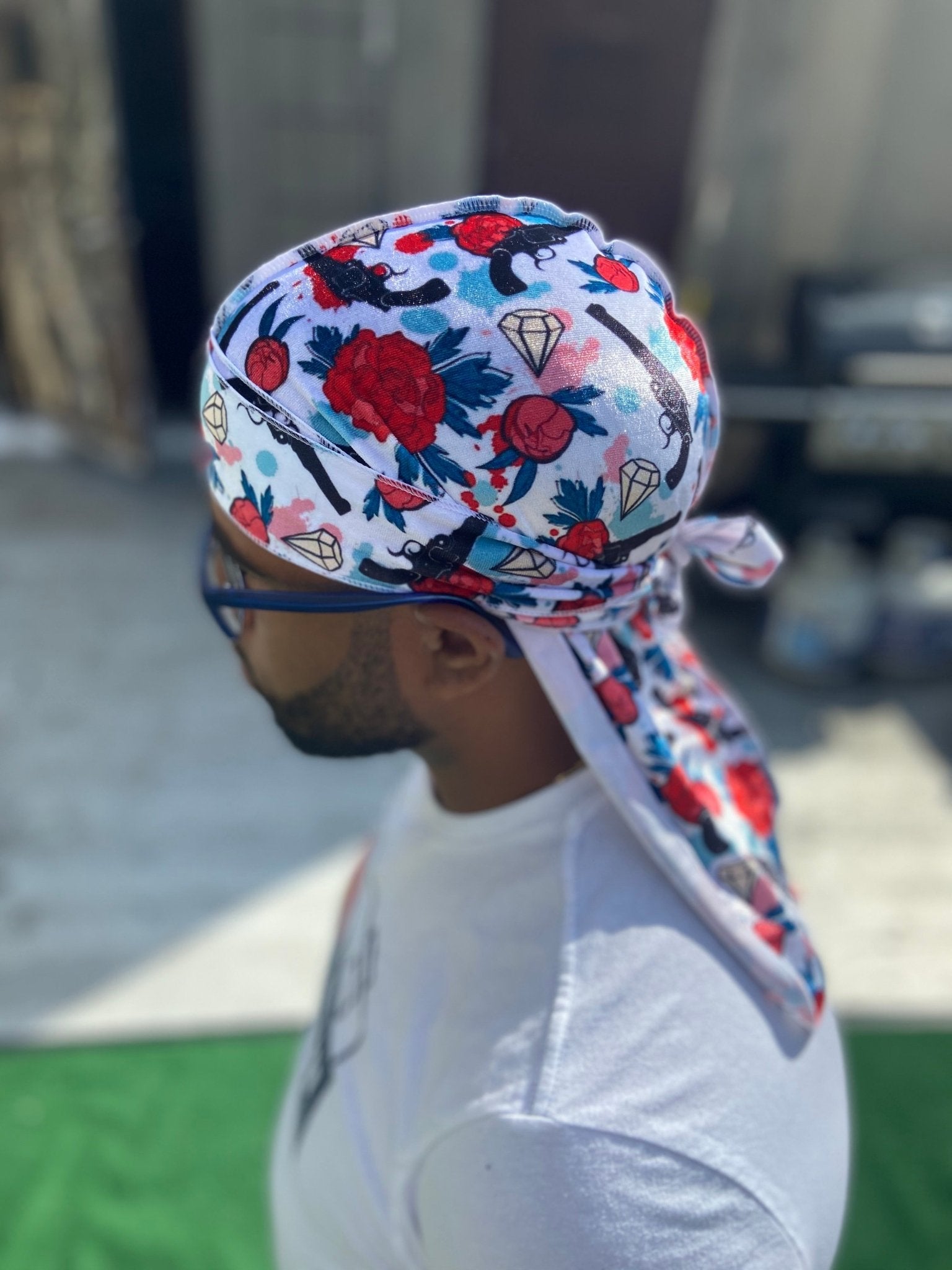 “Gunz and Roses” Velvet Durag