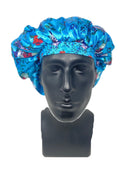 Light Blue Floral Silk Bonnet - Double R Rags