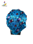 Light Blue Floral Silk Bonnet - Double R Rags