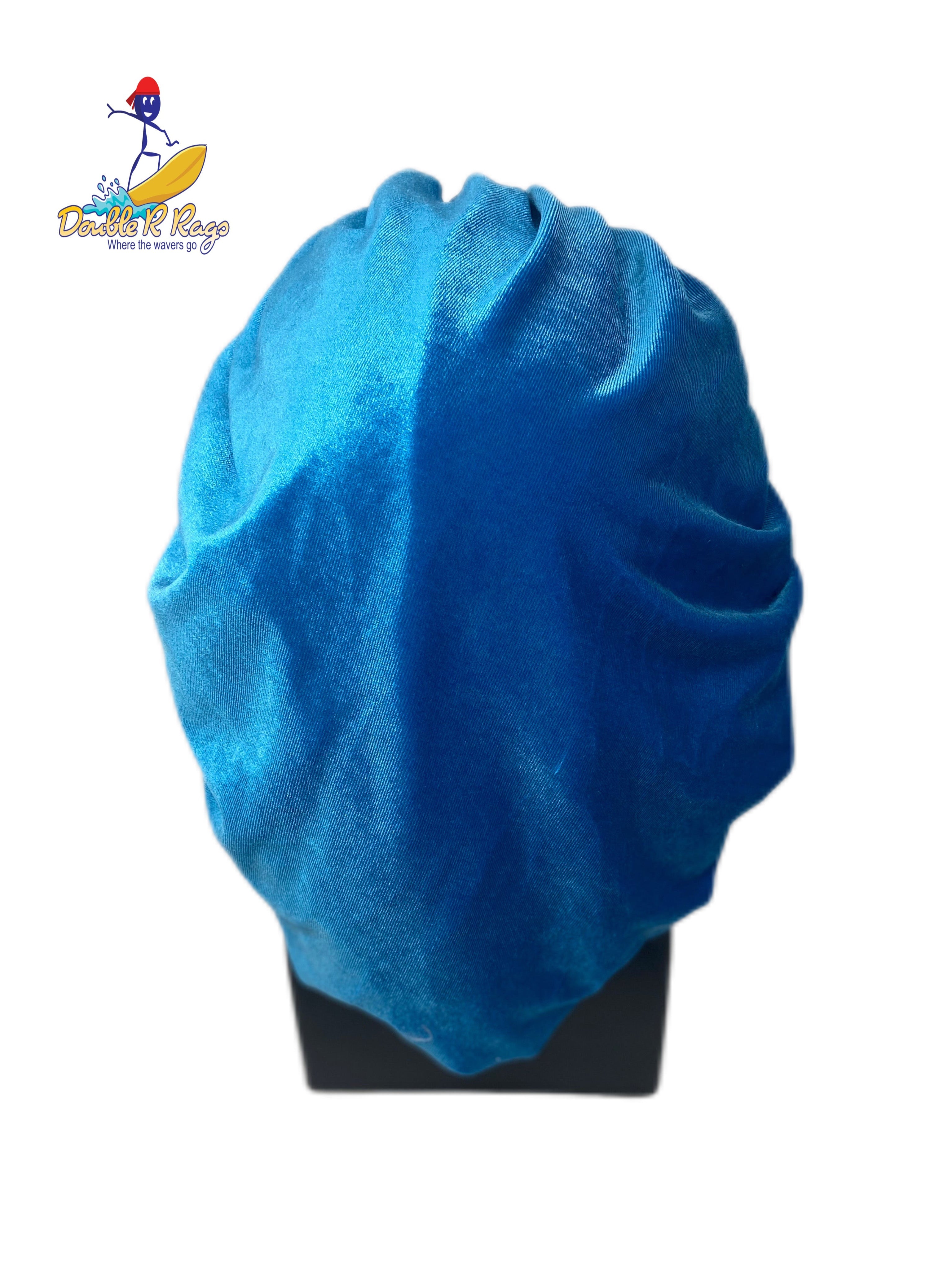 Light Blue Velvet Bonnet