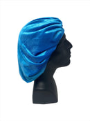 Light Blue Velvet Bonnet - Double R Rags