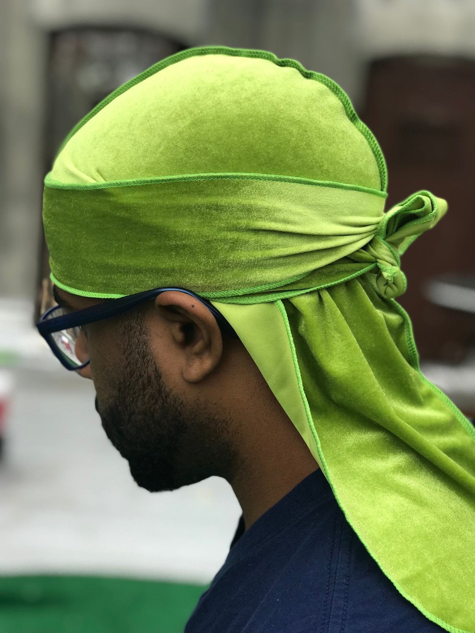 Lime Geen Velvet Durag