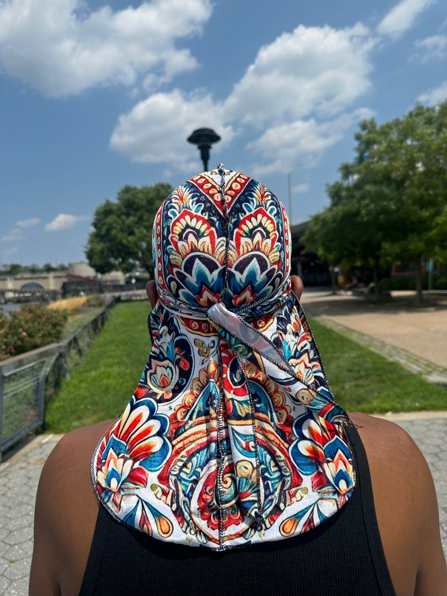 Luxurious Floral Paisley Velvet Durag - Double R Rags