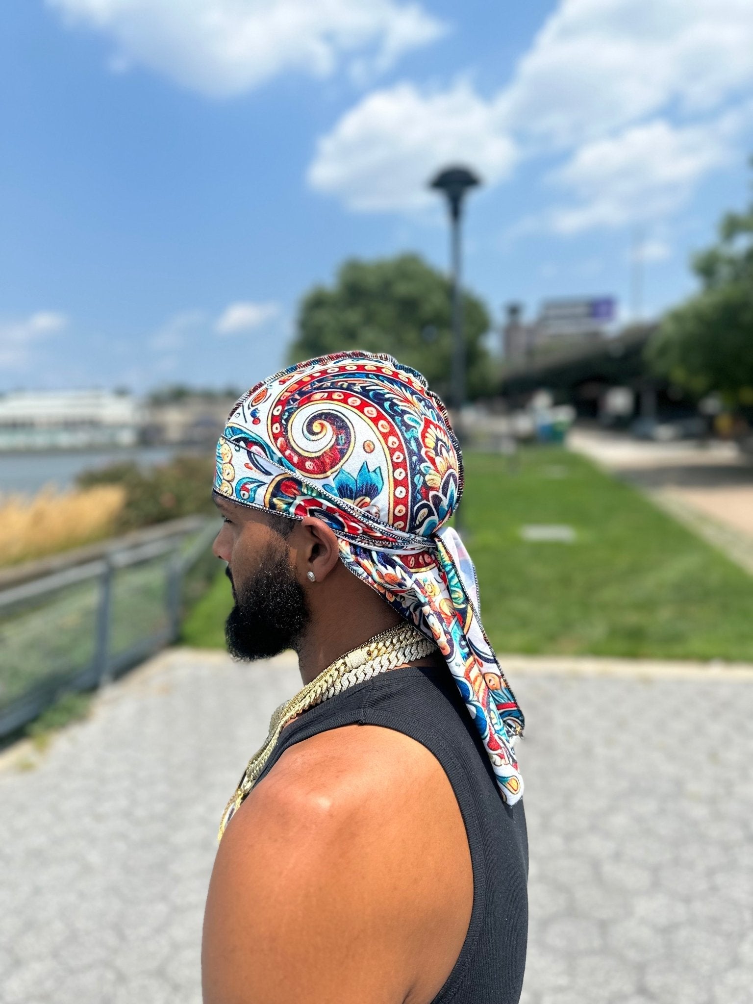 Luxurious Floral Paisley Velvet Durag - Double R Rags