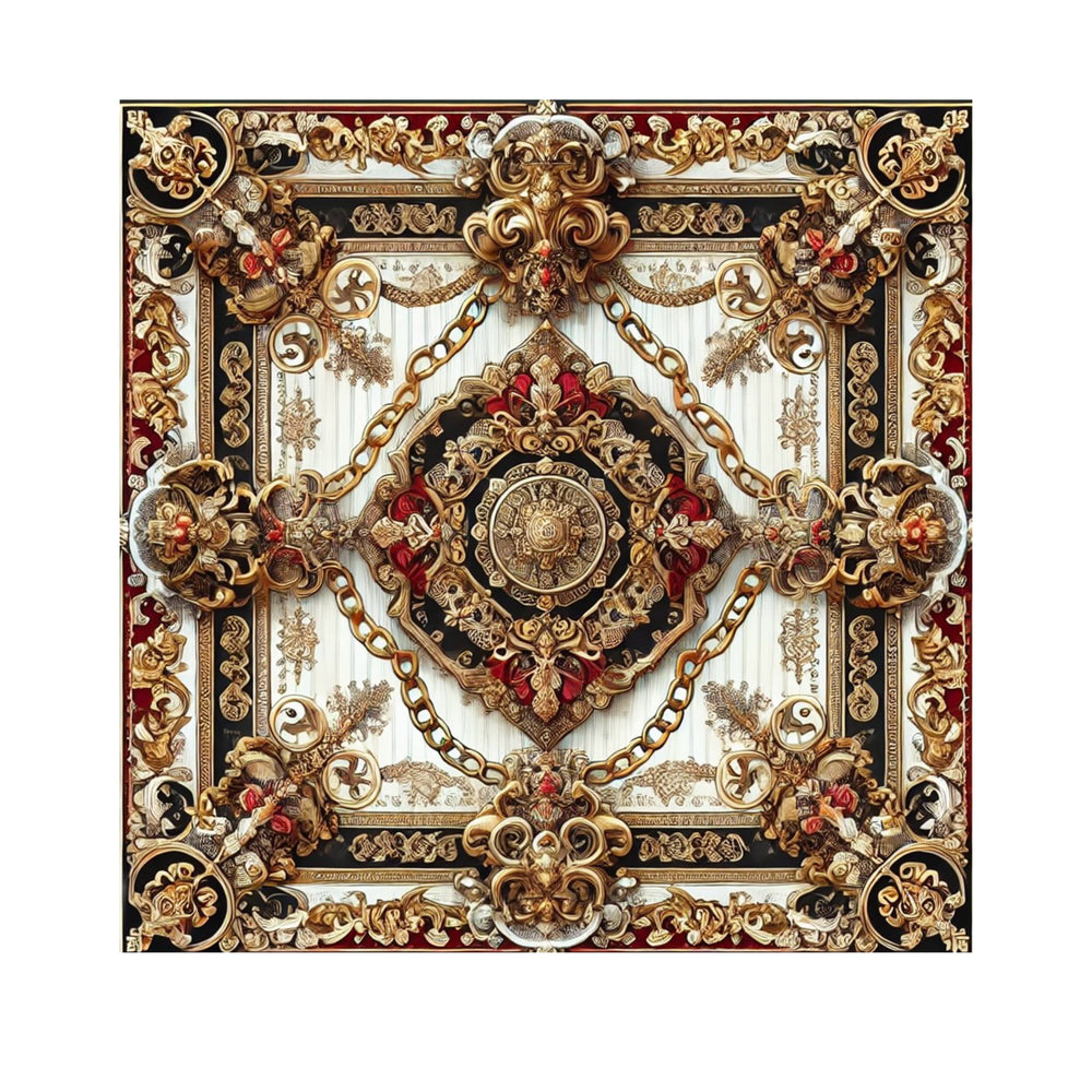 Luxury Gold Chain Satin Scarf