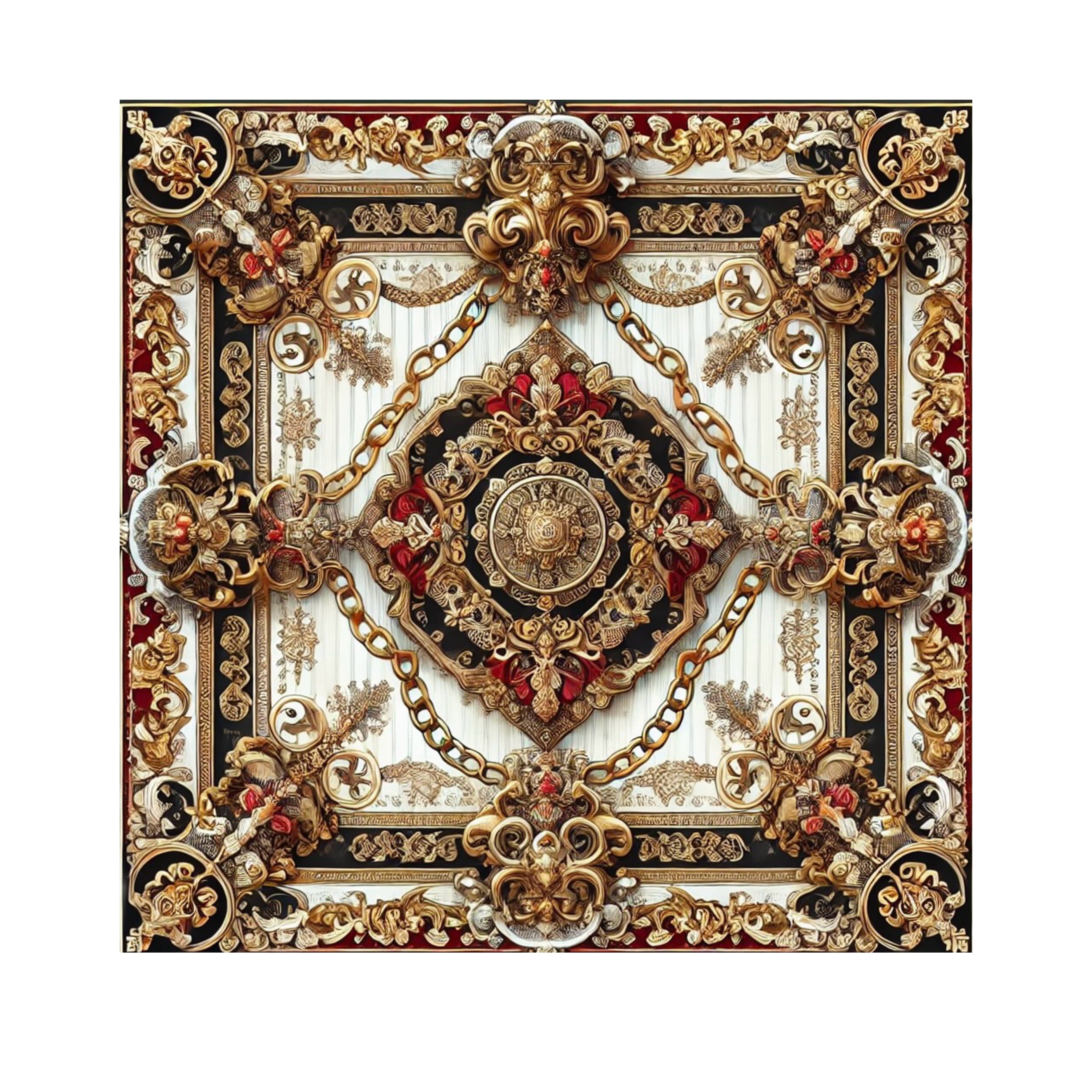 Luxury Gold Chain Satin Scarf - Double R Rags