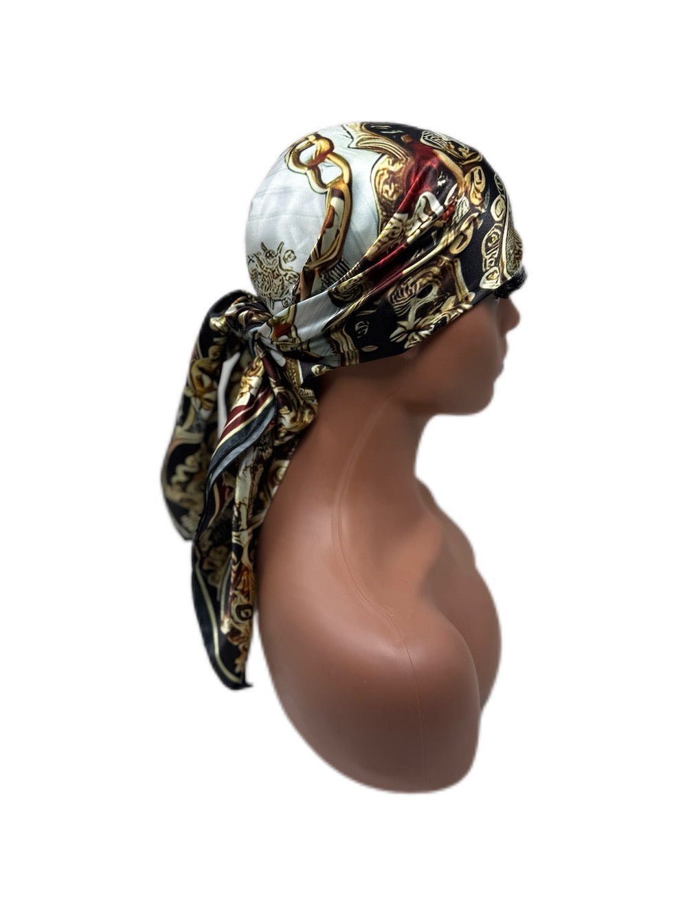 Luxury Gold Chain Satin Scarf