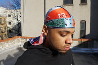 Orange Multi - Color Paisley Designer Silk Durag - Double R Rags