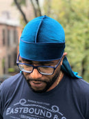 Pepsi Blue Velvet durag - Double R Rags