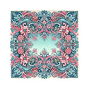 Pink and Blue Floral Satin Head Scarf - Double R Rags