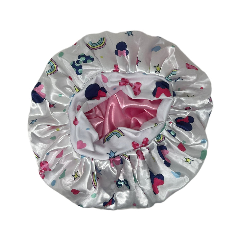 Pink Minnie Mouse Silk Bonnet
