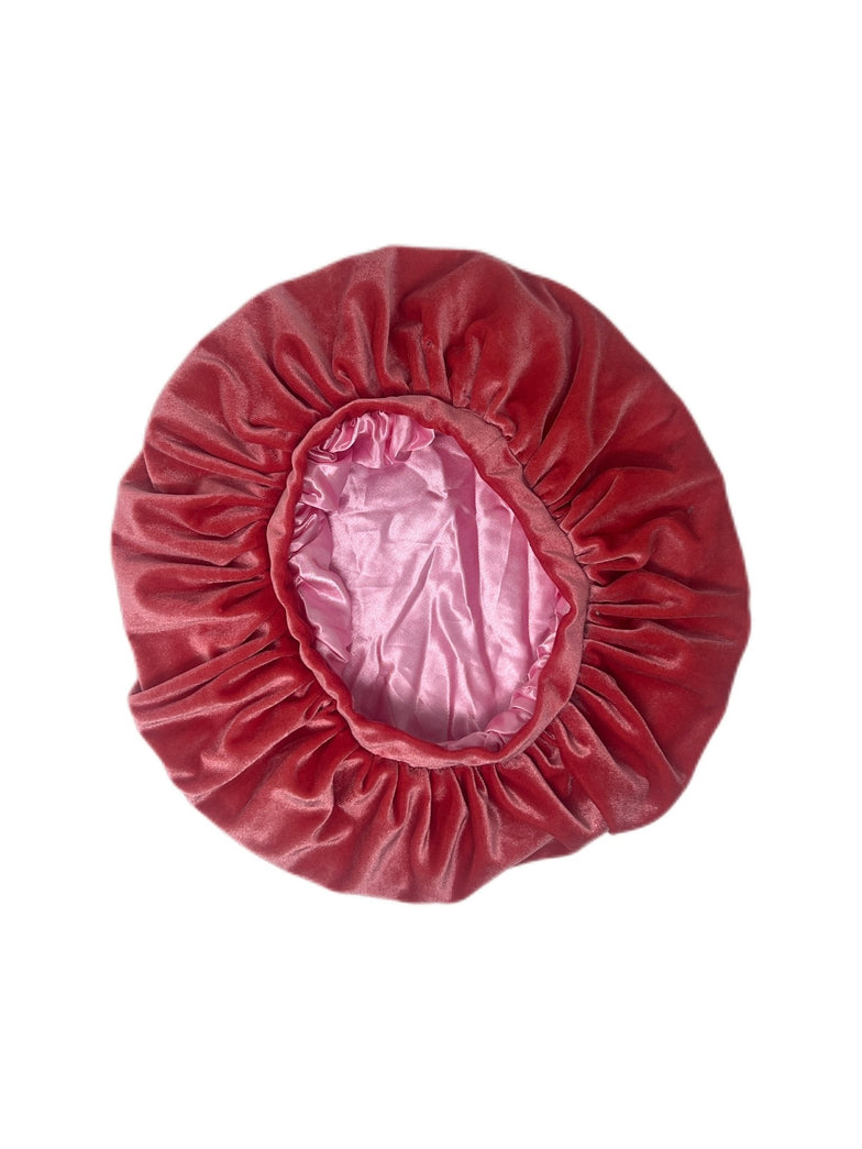 Pink Velvet Bonnet